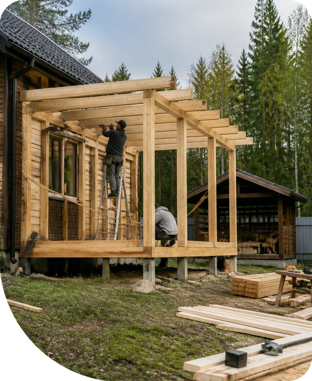 Строительство пристроек и построек на участке в Ярцеве